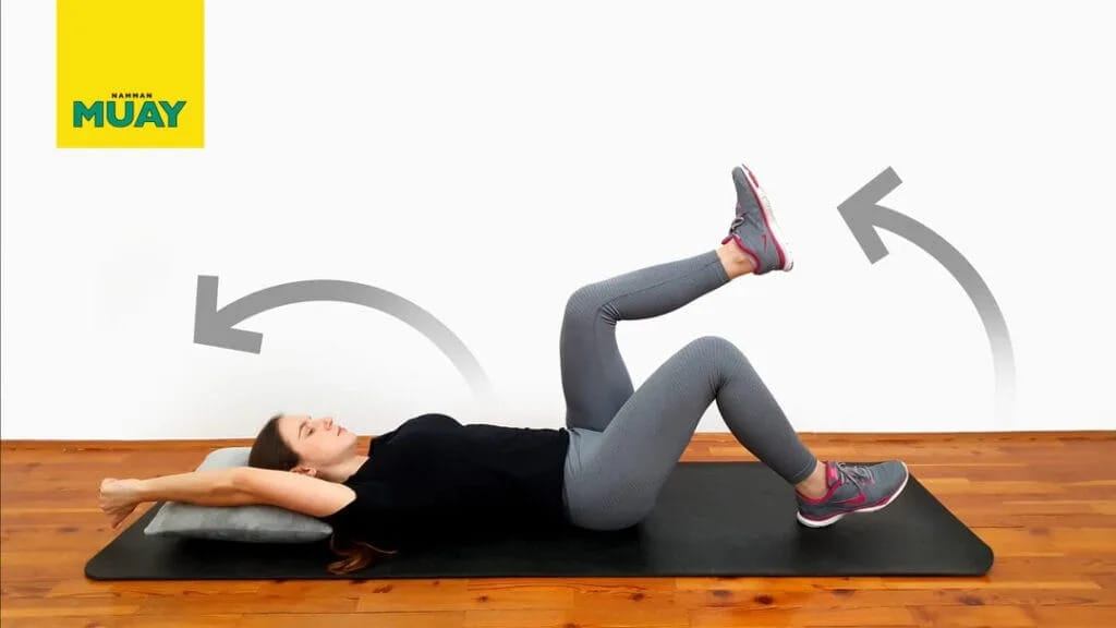 Exercice de la punaise morte pour renforcer le tronc