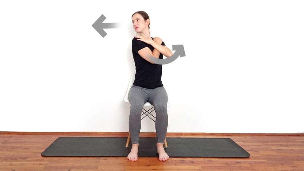 Rotation cervicale avec rotation thoracique controlatérale