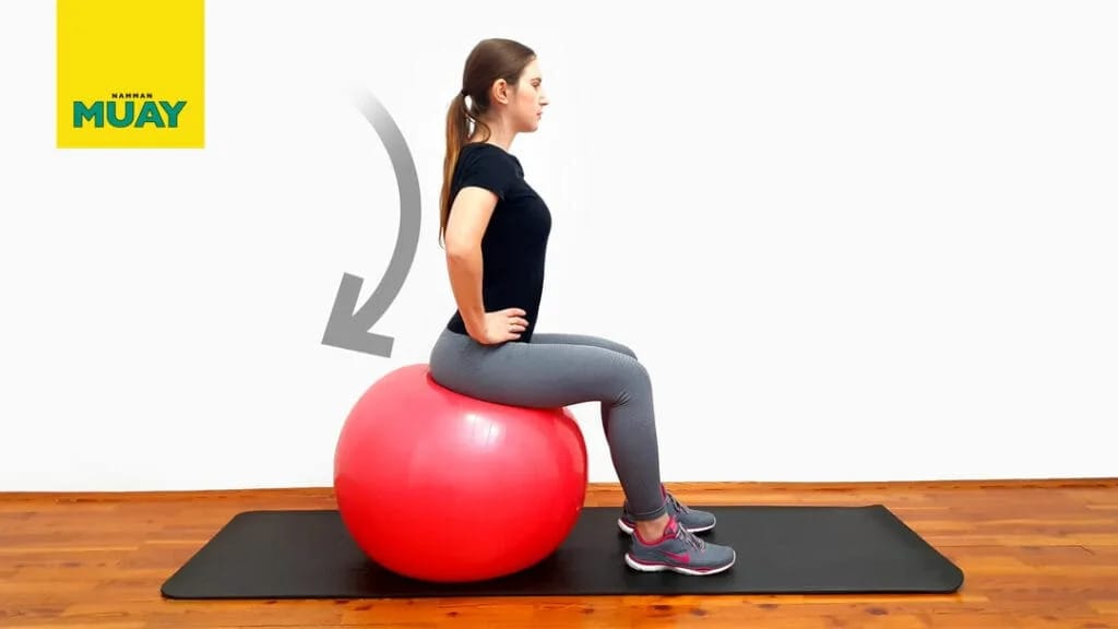 Bascule pelvienne antérieure et postérieure sur ballon